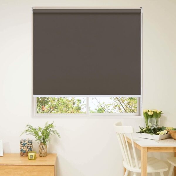 100% Blackout Roller Blinds for Windows - Heavy Duty Dark Brown Shades