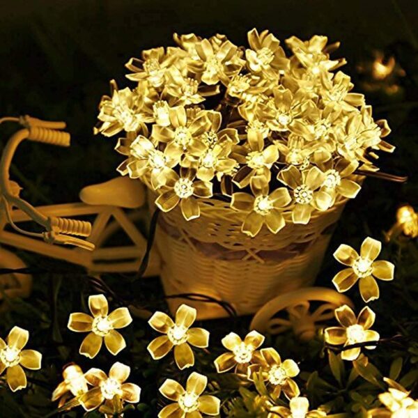 16 Flower LED Curtain Lights for Festive Indoor/Outdoor Home Decor