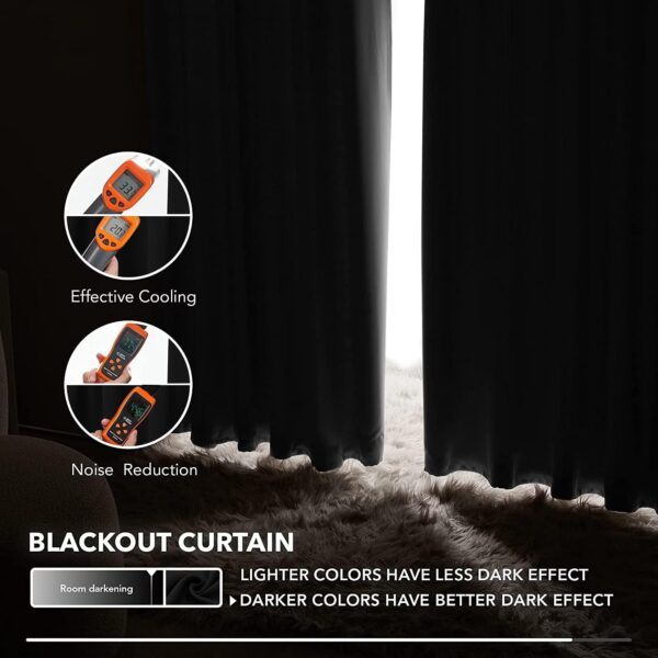 Homestan Blackout Curtains: Room Darkening Insulated Set for Doors, 7 Feet - Image 6