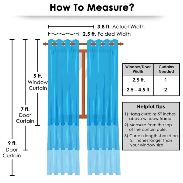 Blackout Door Curtains Set of 2 | Thermal Insulated Room Darkening Curtains - Image 7