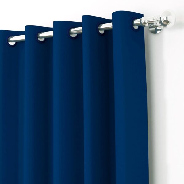 Blackout Window Curtains: Thermal Insulated, Noise Reducing, Navy Blue 5 Feet Long - Image 4