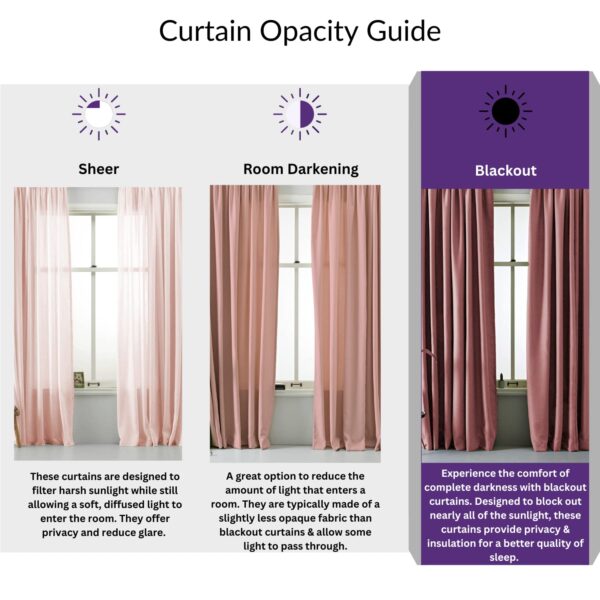 Stylish Off White & Pink Blackout Curtains for Elegant Home Decor - Image 6