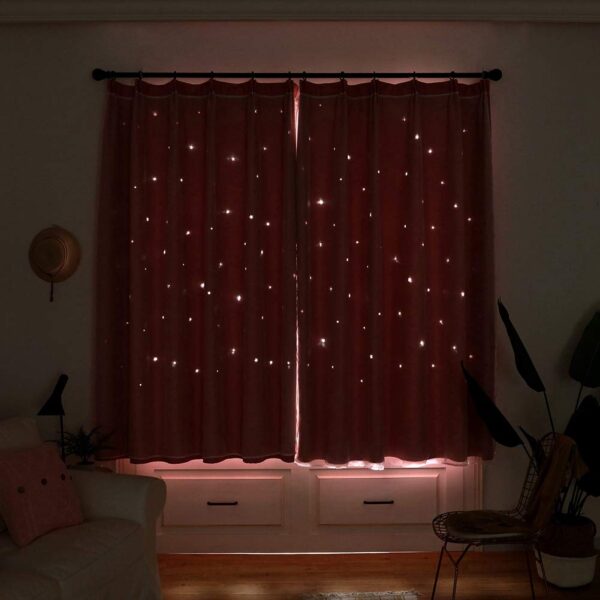 JAWL Pink Darkening Curtains: Breathable, Fade-Resistant for Living and Kids' Rooms - Image 3