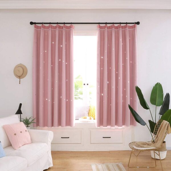 JAWL Pink Darkening Curtains: Breathable, Fade-Resistant for Living and Kids' Rooms - Image 5