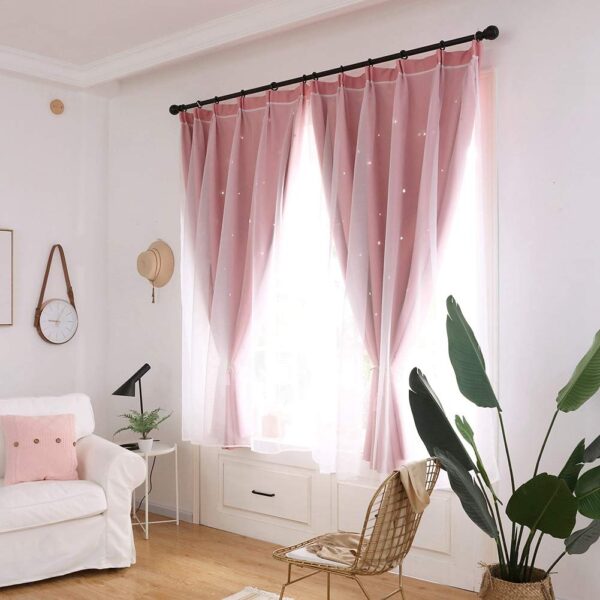 JAWL Pink Darkening Curtains: Breathable, Fade-Resistant for Living and Kids' Rooms - Image 7