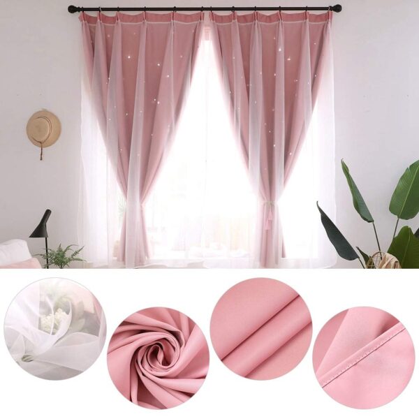 JAWL Pink Darkening Curtains: Breathable, Fade-Resistant for Living and Kids' Rooms - Image 8