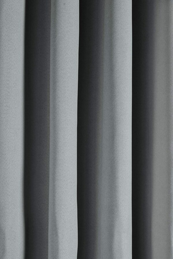 Solimo Room Darkening Blackout Curtains Set of 2, 7 Feet, Grey Eyelet - Image 3