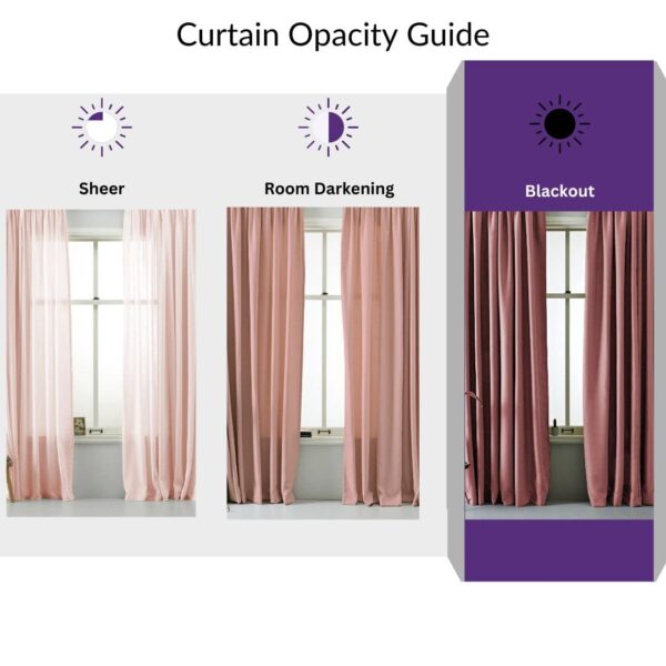 Heavy Polyester Blackout Curtains Set: Insulated Noise-Reducing 7FT Sand Beige Drapes - Image 6