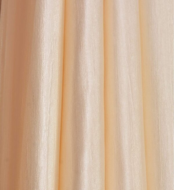 Elegant Polyester Eyelet Door Curtains Set - 8 Feet, Brown and Cream - Image 3