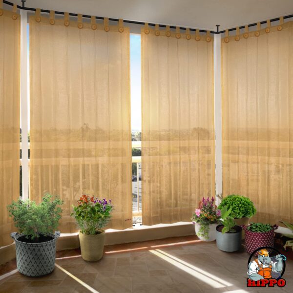 Outdoor Sun Blocking Balcony Curtains with UV Protection - Set of 2 - Image 6