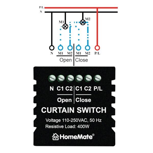 Smart Curtain Lift Motor Switch - Works with Alexa, Google Assistant, Siri - Image 2