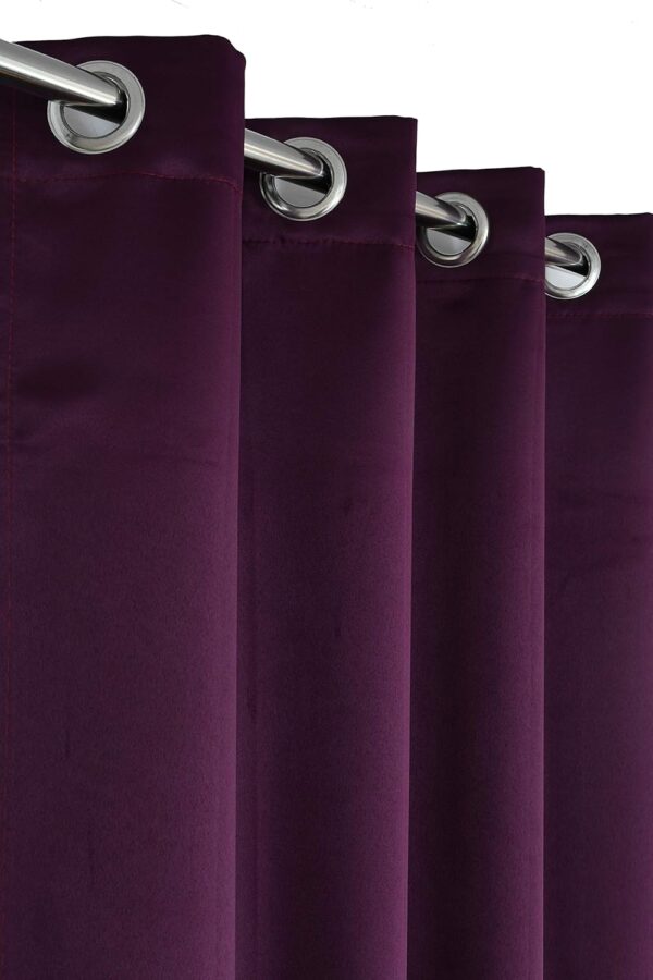 Room Darkening Thermal Blackout Curtains - 5 Feet Wine Window Treatment - Image 2