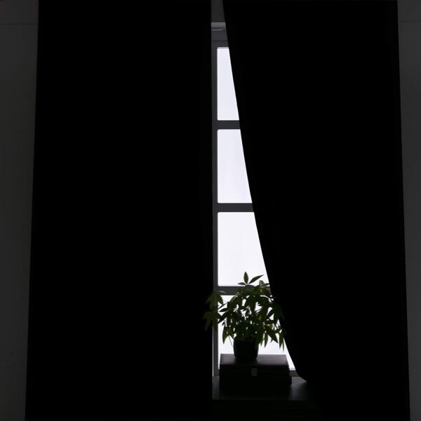 Room Darkening Thermal Blackout Curtains - 5 Feet Wine Window Treatment - Image 6