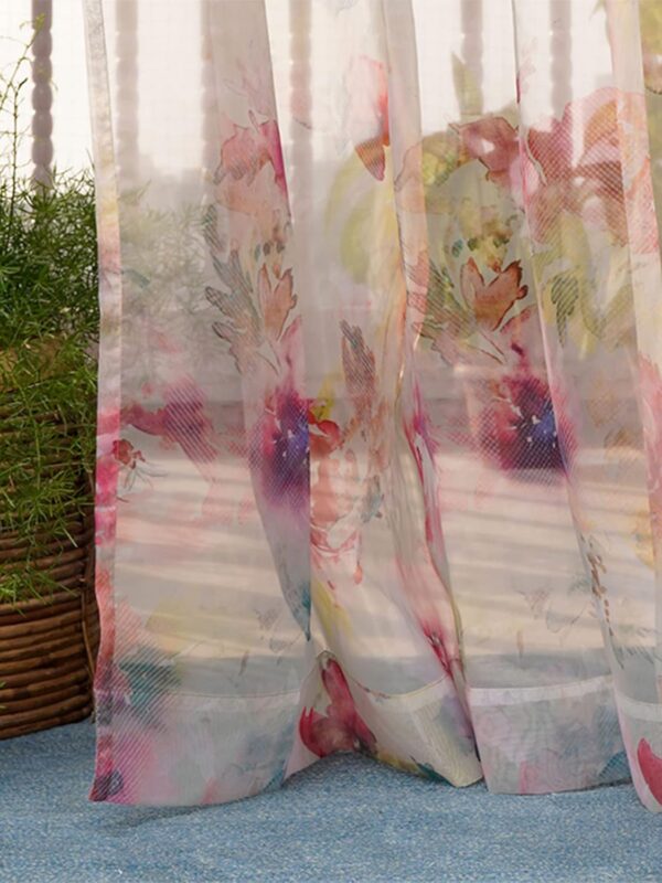 Stylish ZEBA Polyester Sheer Curtains for Doors and Living Rooms - Image 3