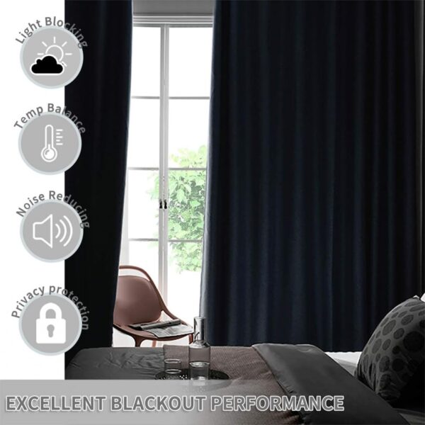 Elegant Thermal Insulated Blackout Curtains for Bedroom and Living Room Decor - Image 4