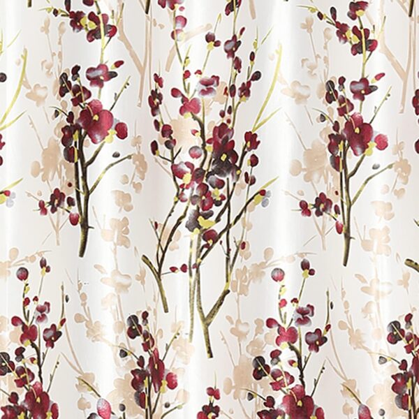 Stylish Maroon Thermal Insulated Floral Curtains for Bedroom and Living Room - Image 3