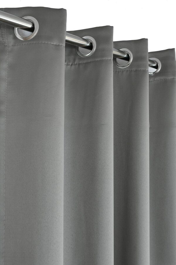 Room Darkening Thermal Blackout Curtains - 6 Feet Grey Window Treatment - Image 2