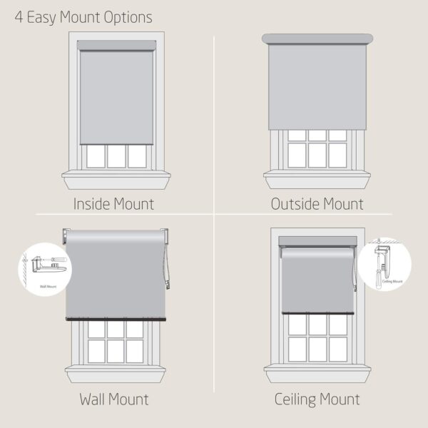 100% Blackout Roller Blinds for Windows: UV Protection & Glare Resistance - Image 6