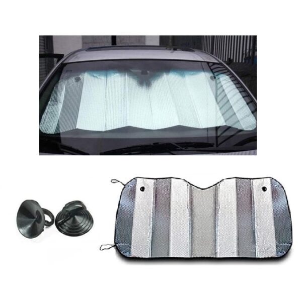 Silver Foil Sunshade Film for Alcazar: Ultimate UV Protection Windshield Shade - Image 3