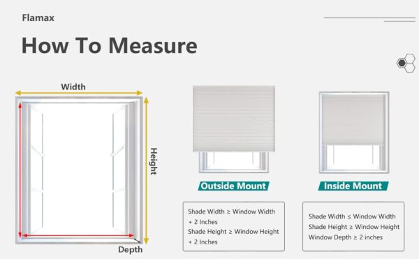 Flamax Cordless Cellular Shades: Stylish Light Filtering Honeycomb Blinds for Windows - Image 6