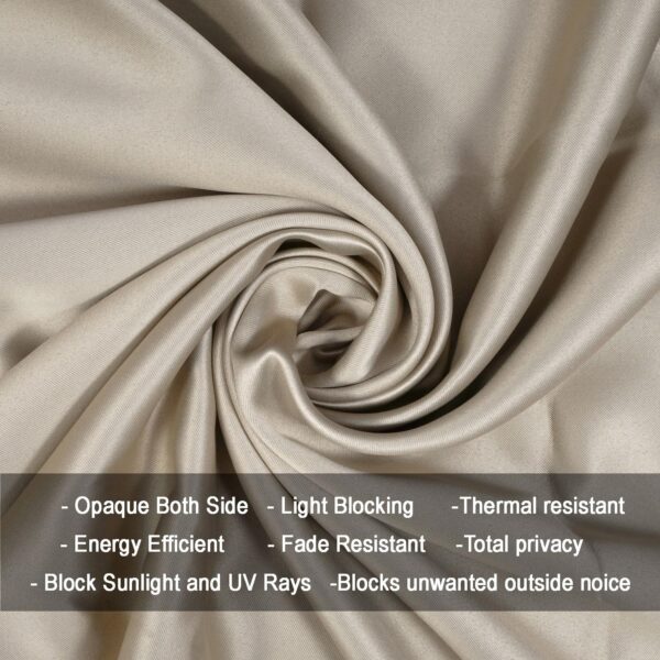 Set of 2 Room Darkening Curtains - 8 Feet Heavy Thermal Insulated Drapes - Image 7