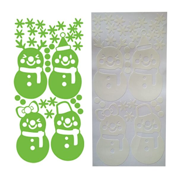 Glow in the Dark Snowman Christmas Wallpaper Sticker for Festive Home Decor - Image 4