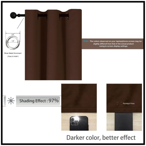 HOMEMONDE Blackout Curtains: 97% Darkening Thermal Drapes for Doors, Set of 2 - Image 4