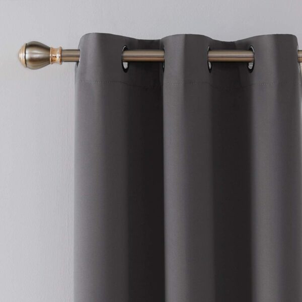 Faux Silk Blackout Door Curtains for Ultimate Room Darkening and Insulation - Image 3