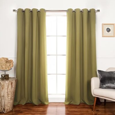 Tramb Solid Brown Polyester Blackout Curtains for Total Privacy and Comfort