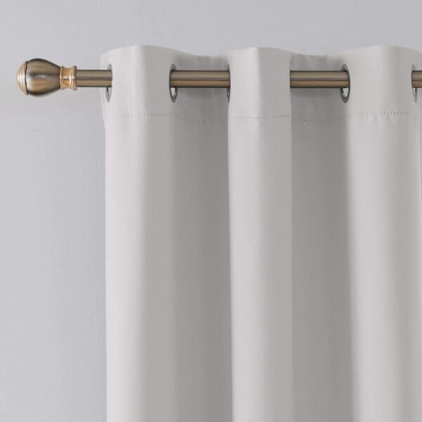 Light Grey Room Darkening Blackout Curtains for 6 Feet Windows - Image 3