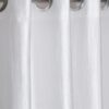 Faux Texture White Room Darkening Curtains for Doors - Set of 2 Panels - Image 2