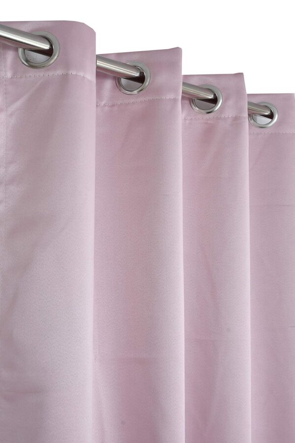 Elegant Baby Pink Blackout Curtains for Doors - Thermal Insulated 7 Feet - Image 2