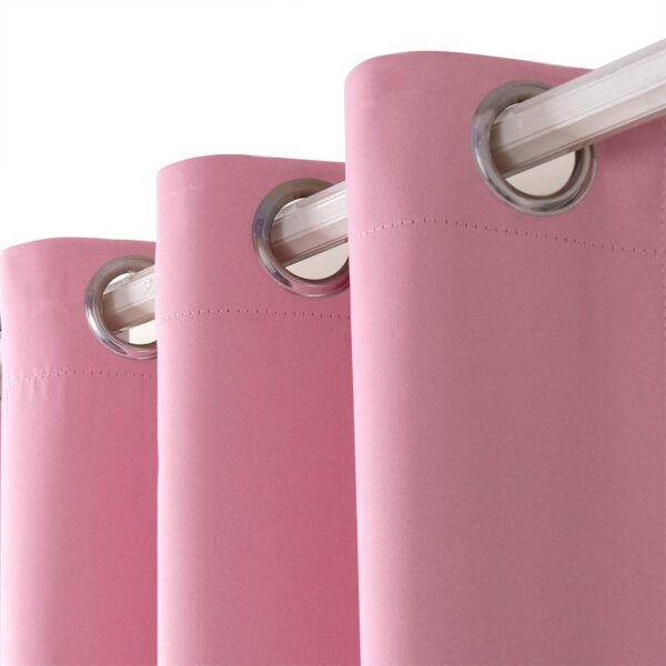 Elegant Baby Pink Blackout Curtains for Doors - Thermal Insulated 7 Feet - Image 5