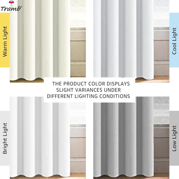 Tramb Solid Beige Blackout Curtains for Total Privacy and Noise Reduction - Image 6