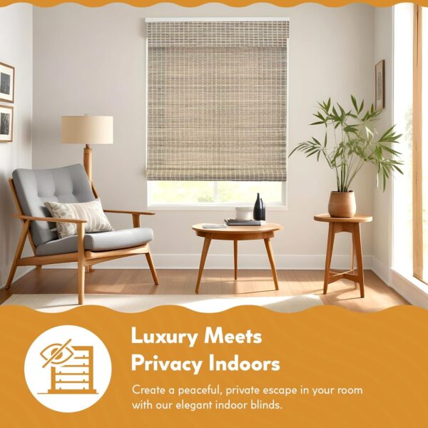 Radiance 2208852E Driftwood Cordless Roman Shade: Stylish Privacy Solution - Image 5