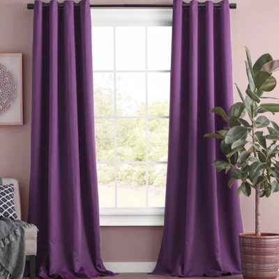 Tramb Solid Brown Blackout Curtains for Total Privacy and Noise Reduction