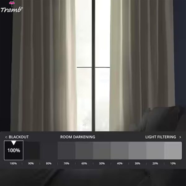 Tramb Solid Brown Polyester Blackout Curtains for Total Home Privacy and Comfort - Image 7