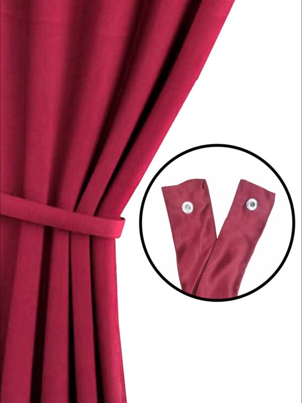 Bianca Satin Blackout Curtains: Elegant Soundproof Light Blocking Set of 2 - Image 5