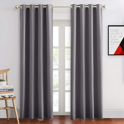 Tramb Solid Brown 100% Blackout Curtains for Total Privacy and Noise Reduction