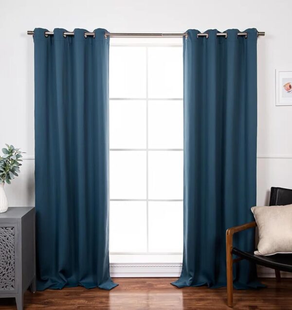 Tramb Solid Brown Polyester Blackout Curtains for Total Home Privacy