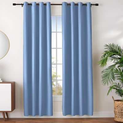 Tramb Solid Brown Blackout Curtains for Total Privacy and Noise Reduction