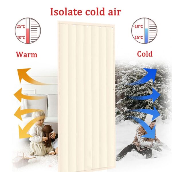 Thermal Insulated Door Curtain for Winter: Heavy Duty Soundproof Protection - Image 3