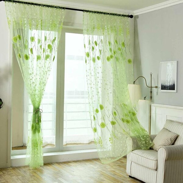 Floral Sheer Curtains: Breathable Comfort for Weddings, Restaurants, and Homes - Image 7