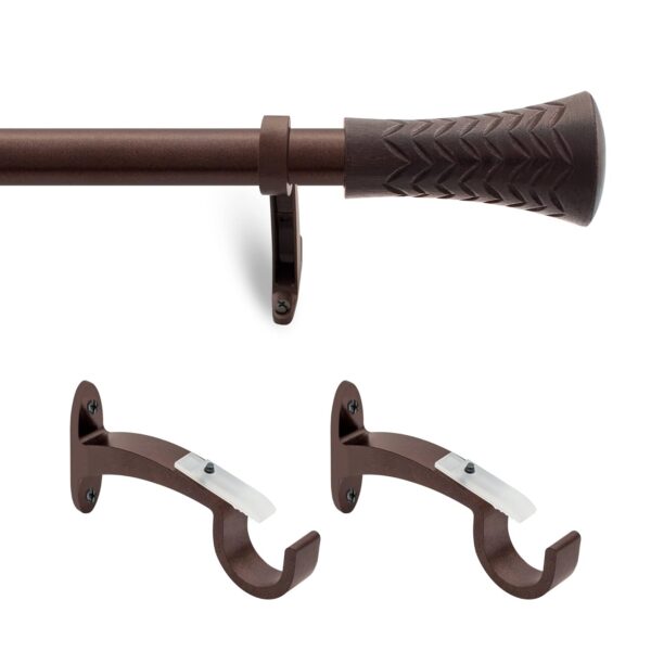 Extendable Curtain Rod Set for Windows & Doors - Heavy Duty Iron Design - Image 3