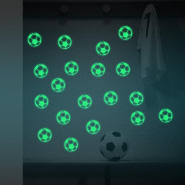 Glow in the Dark Football Stickers for Kids' Room Decor - Image 3