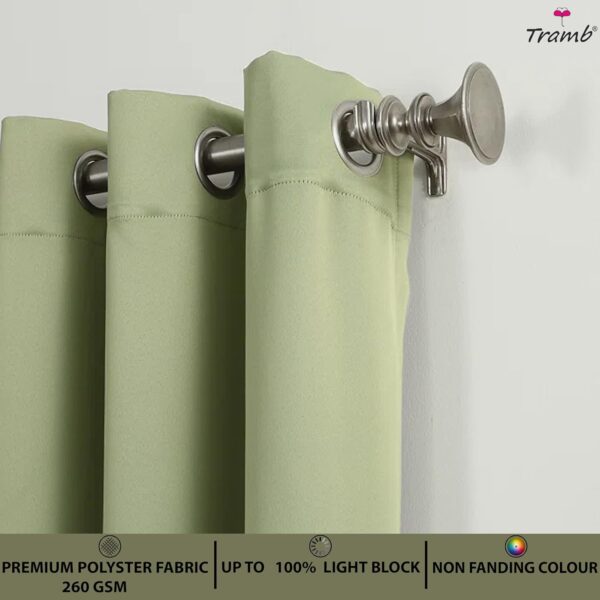 Tramb Solid Beige Blackout Curtains: Total Privacy for Your Living Space - Image 3