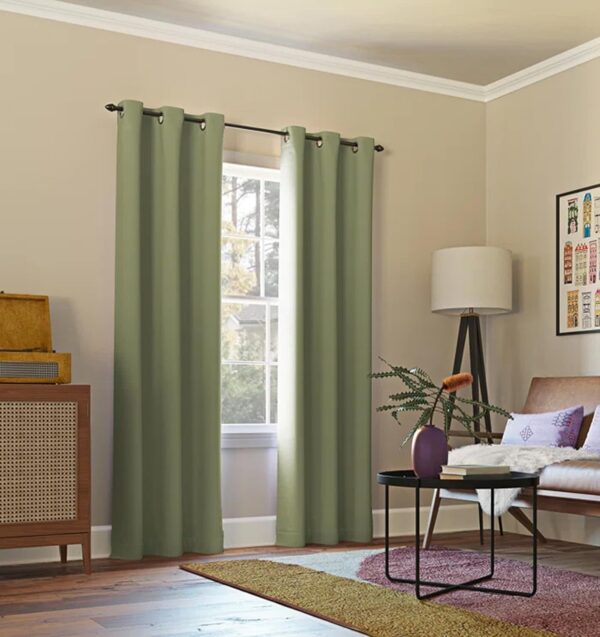 Tramb Solid Beige Blackout Curtains: Total Privacy for Your Living Space - Image 5