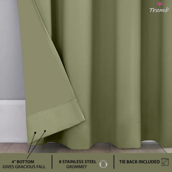 Tramb Solid Beige Blackout Curtains: Total Privacy for Your Living Space - Image 4