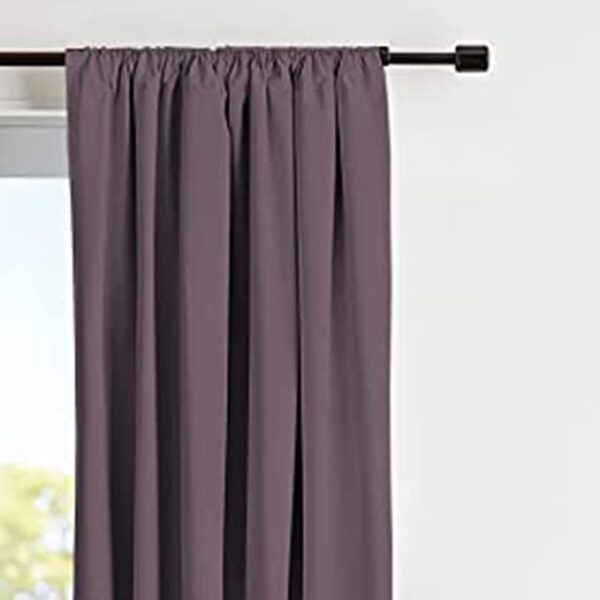 Stylish Purple Room Darkening Curtains - Thermal Insulated Blackout for Bedrooms - Image 2