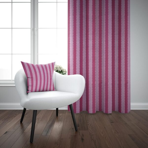 Nissi Pink Cotton Window Curtains - Stylish Pack of 1 for Your Home - Image 2